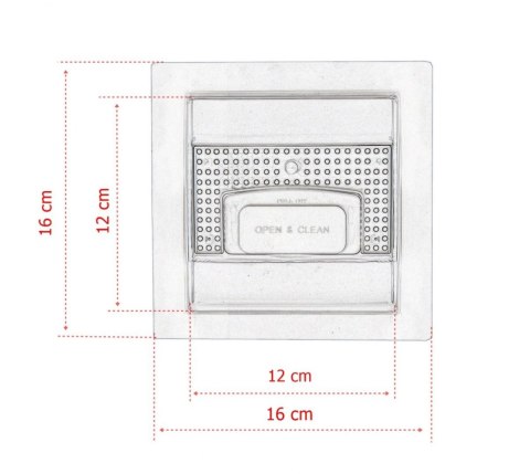 ODPŁYW KWADRATOWY PIXEL STAL NIERDZEWNA ŚCIEK PRYSZNICOWY BRODZIK 12X12 ODPŁYW KWADRATOWY PIXEL STAL NIERDZEWNA ŚCIEK PRYSZNICOWY BRODZIK 12X12