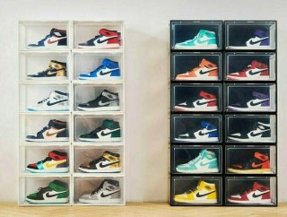 6x BOX NA BUTY ORGANIZER PUDEŁKO BIAŁE do rozm. 47