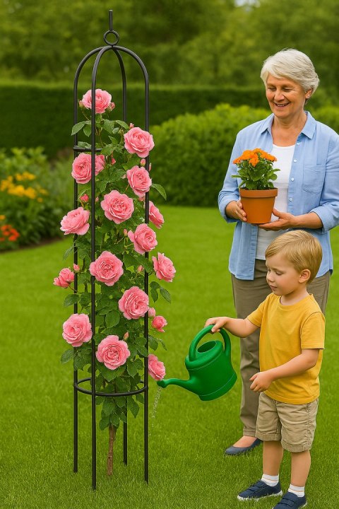 Metalowa pergola ogrodowa wspornik na róże 195cm