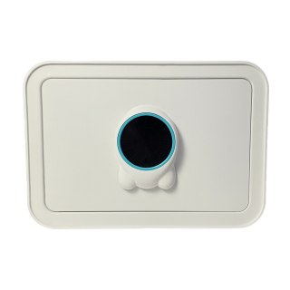 Biały sejf biurowy domowy na kod i klucz elektroniczny skarbonka