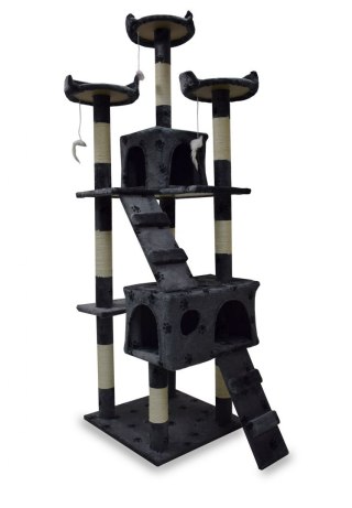 DRAPAK DLA KOTA 170CM CIEMNOSZARY W ŁAPKI DOMEK DRZEWKO LEGOWISKO