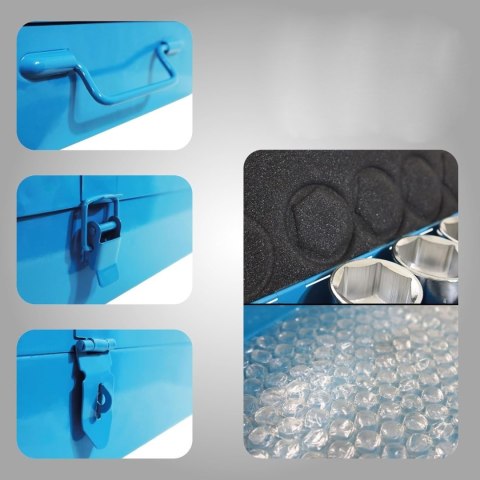 Klucze nasadowe z grzechotką 19-70mm 25 elementów