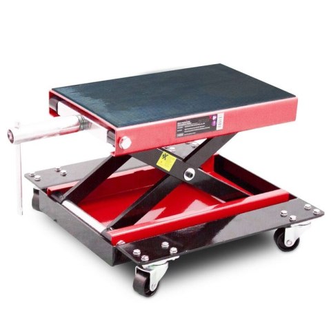 Mobilny podnośnik motocyklowy nożycowy do 500kg czerwony