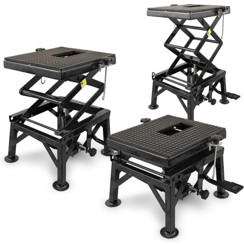 Podnośnik HYDRAULICZNY Nożycowy 135 KG do motocykla motoru czarny