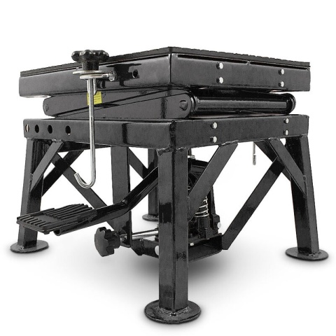 Podnośnik HYDRAULICZNY Nożycowy 135 KG do motocykla motoru czarny