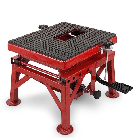 Podnośnik HYDRAULICZNY Nożycowy 135 KG do motocykla motoru czerwony