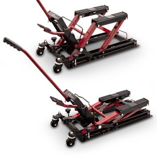 Podnośnik motocyklowy podnośnik hydrauliczny platforma 680kg czerwony