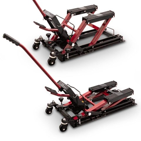 Podnośnik motocyklowy podnośnik hydrauliczny platforma 680kg czerwony