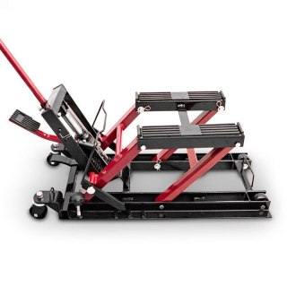 Podnośnik motocyklowy podnośnik hydrauliczny platforma 680kg czerwony