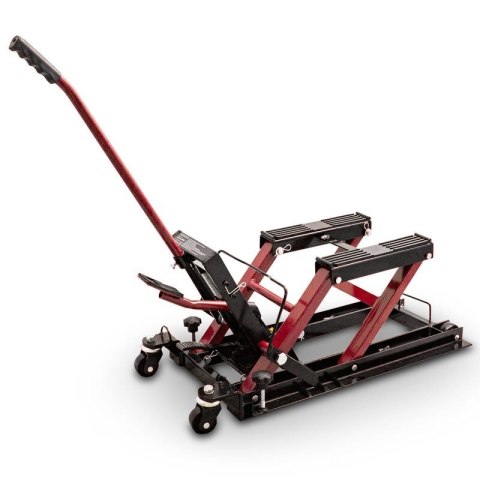 Podnośnik motocyklowy podnośnik hydrauliczny platforma 680kg czerwony