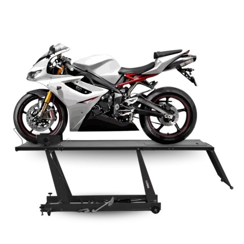 Podnośnik nożycowy hydrauliczny platforma serwisowa do motocykli 460kg czarny