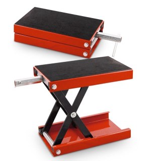 Podnośnik nożycowy korbowy do motocykla 450kg czerwony