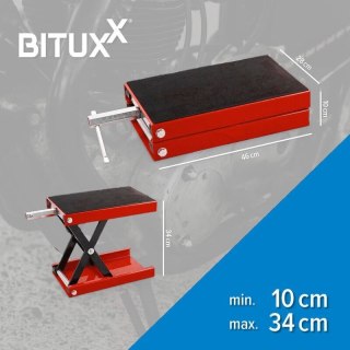 Podnośnik nożycowy korbowy do motocykla 450kg czerwony