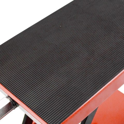 Podnośnik nożycowy korbowy do motocykla 450kg czerwony