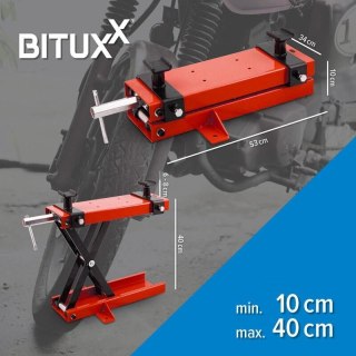 Podnośnik platformowy nożycowy do motocykla 500kg czerwony