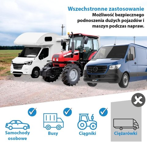 Podpora Kobyłka Podstawka Warsztatowa do 12T 74-122cm Czerwona