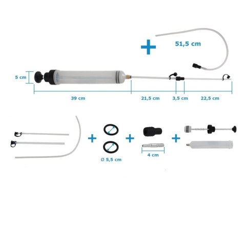 Pompka ręczna do napełniania i odsysania oleju 500ml