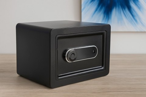 Sejf biurowy z dotykowym panelem na kod szyfr elektroniczny czarny Sejf biurowy z dotykowym panelem na kod szyfr elektroniczny czarny