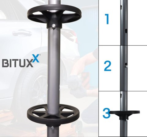 Stalowy stojak na 4 koła opony do 150kg 245mm Czerwony