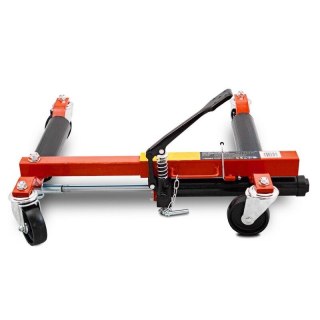 Wózek rolka pod koła z podnośnikiem hydraulicznym 680kg 2 szt czerwony