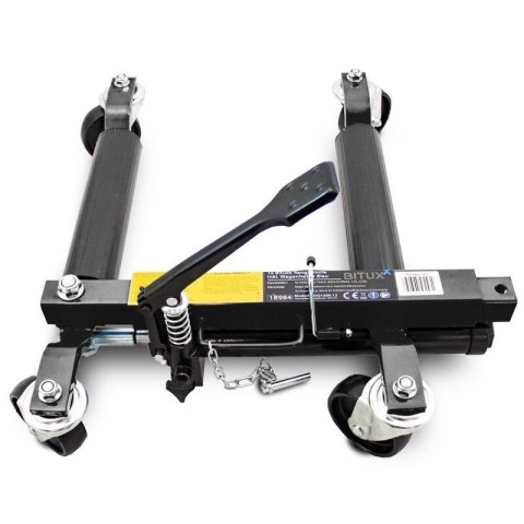 Wózek rolka pod koła z podnośnikiem hydraulicznym 680kg 4 szt. czarny