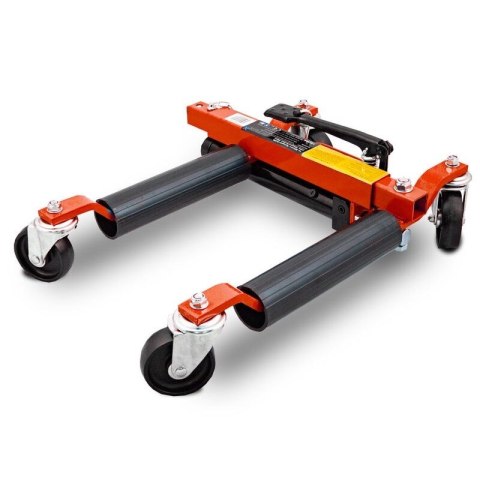 Wózek rolka pod koła z podnośnikiem hydraulicznym 680kg 4 szt czerwony