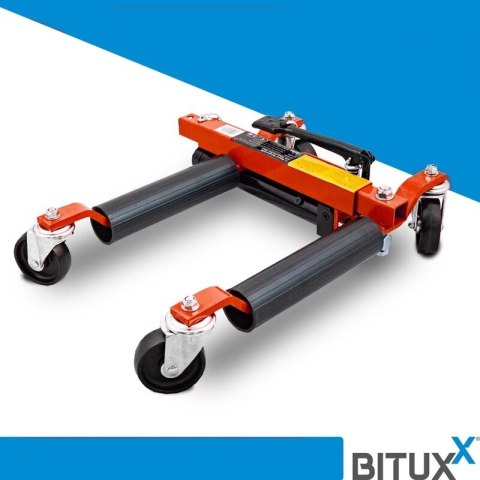 Wózek rolka pod koła z podnośnikiem hydraulicznym 680kg 1 szt czerwony