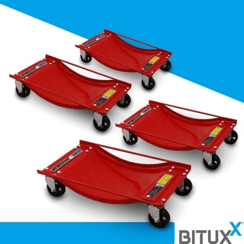 4x Wózki Manewrowe pod koła SERWISOWE Udźwig 4x450KG 1800kg Czerwone 4x Wózki Manewrowe pod koła SERWISOWE Udźwig 4x450KG 1800kg Czerwone