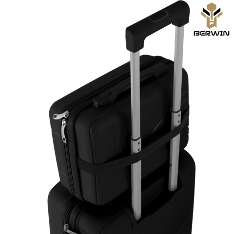 Zestaw Walizek 4w1 BERWIN ABS CZARNE – XL L M + Kuferek
