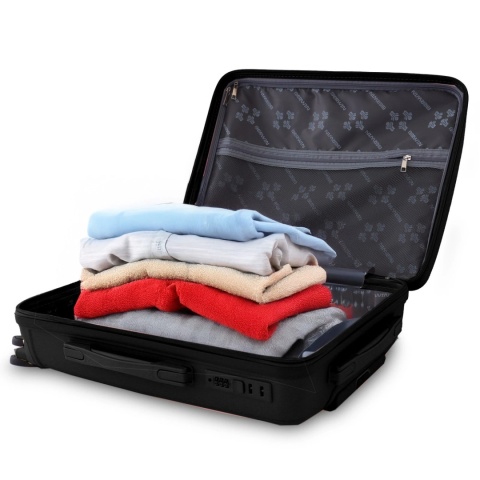 Zestaw Walizek 4w1 BERWIN ABS CZARNE – XL L M + Kuferek