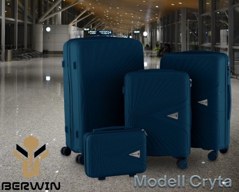 Zestaw Walizek BERWIN ABS Morska Zieleń 4szt – XL L M Kuferek