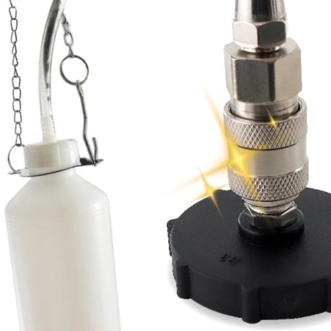 Zestaw do odpowietrzania hamulców 3L + zbiornik 1L + 4 adaptery