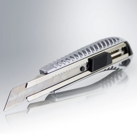 100szt. Nożyk Do Tapet 18mm Aluminiowy Łamane Ostrze