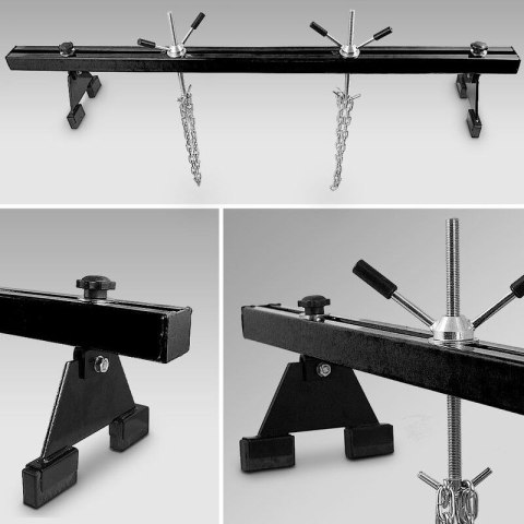 Belka mostek do podwieszania silnika skrzyni biegów do 500 kg czarna