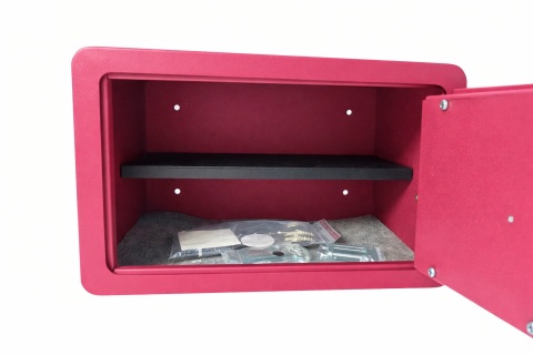 Różowy sejf biurowy domowy na kod i klucz elektroniczny odcisk palca