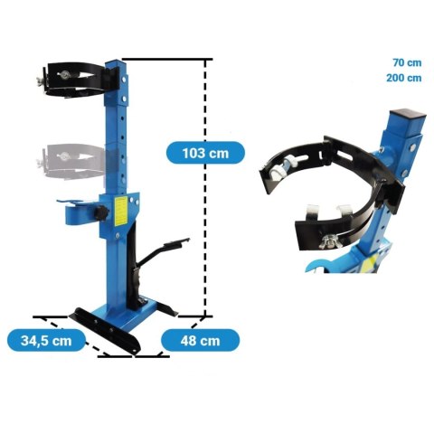 Hydrauliczny ściągacz sprężyn amortyzatorów bituxx 2.5t stabilny regulowany