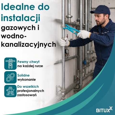 Klucz nastawny szwedzki do rur 1" 90° żaba