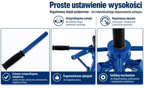 Kobyłka podpora stalowa regulowana 45-72,5cm 12T 12000kg