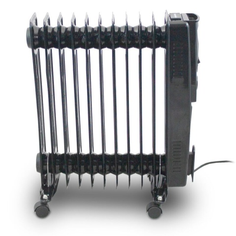 Mobilny grzejnik olejowy czarny 2500W 11 żeber