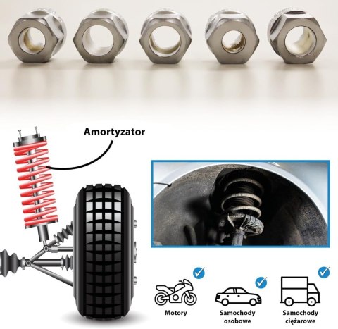 Nasadki do amortyzatorów 5 elementów