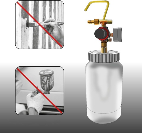 Pistolet natryskowy do malowania ze zbiornikiem ciśnieniowym 2L