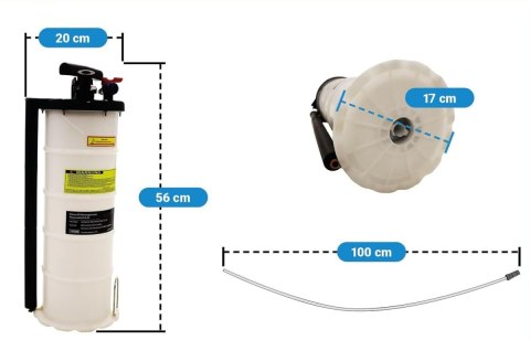 Pompa do Odciągania Oleju Manualna Pneumatyczna 6,5L