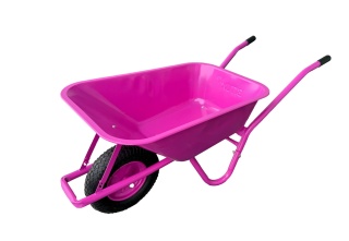 Taczka ogrodowa dekoracyjna różowa do 250kg