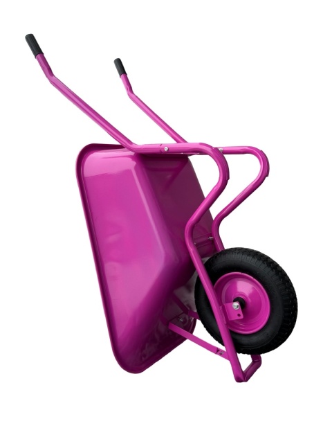 Taczka ogrodowa dekoracyjna różowa do 250kg
