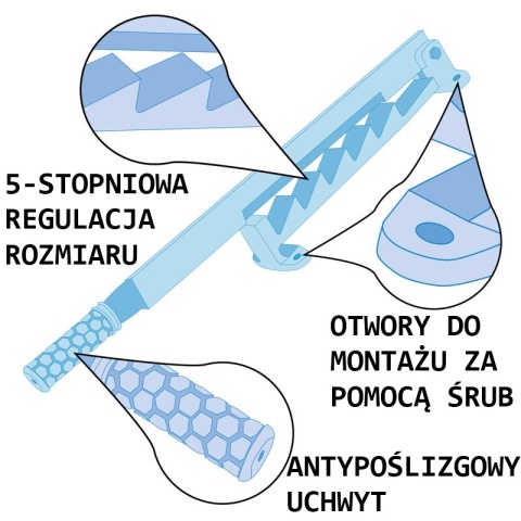 Urządzenie do łupania drewna belek kłód ścienne 65 cm łuparka ręczna