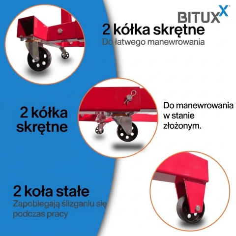 Solidny Żuraw Warsztatowy 2000kg Podnośnik Silnika Hydrauliczny Składany BITUXX