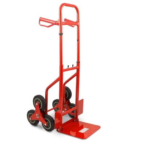 Wózek schodowy transportowy 200 kg 6 kół gumowych regulowany uchwyt