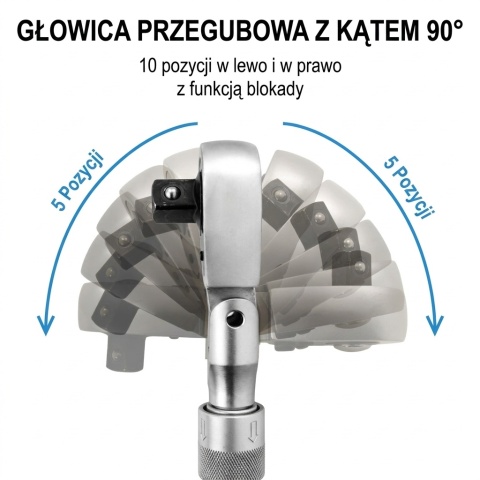 ZESTAW GRZECHOTEK ŁAMANYCH TELESKOPOWYCH 1/4" 3/8" 1/2" 90°