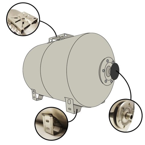 Zbiornik membranowy 100l Hydrofor stal nierdzewna EPDM 8 bar