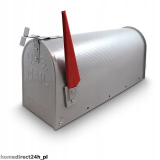 SKRZYNKA AMERYKAŃSKA POCZTOWA USA MAIL SREBRNA
